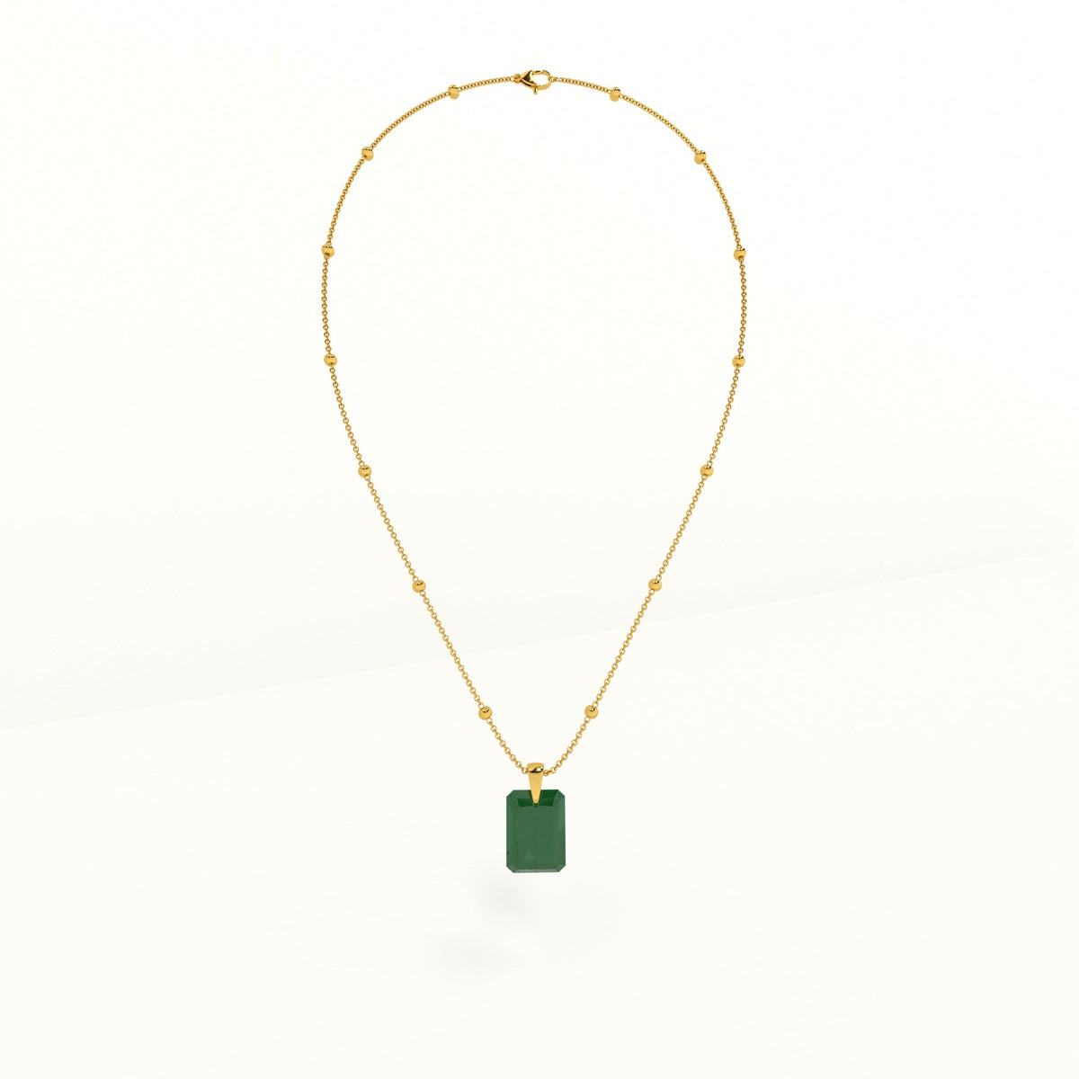 Dazzling emerald necklace