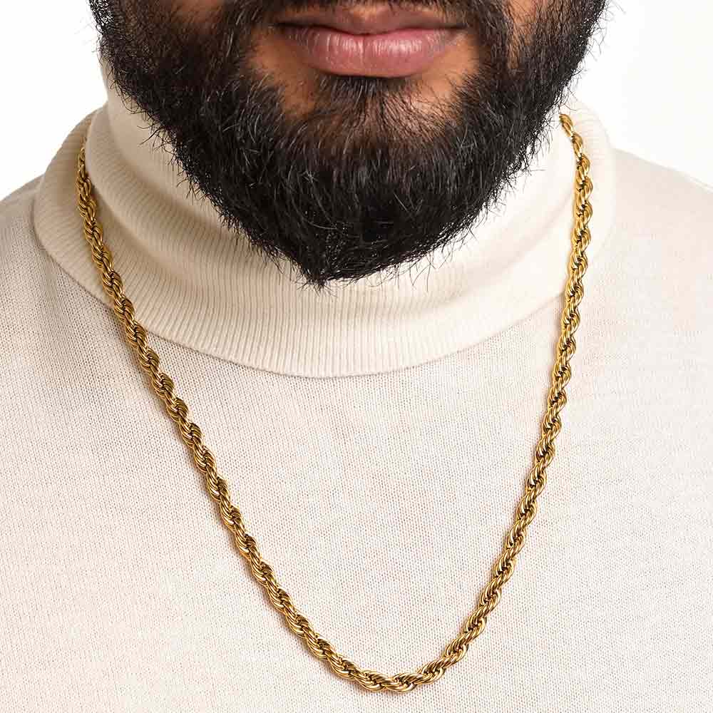 Shop rope chain | 18k gold plated | 6 mm palmonas 1