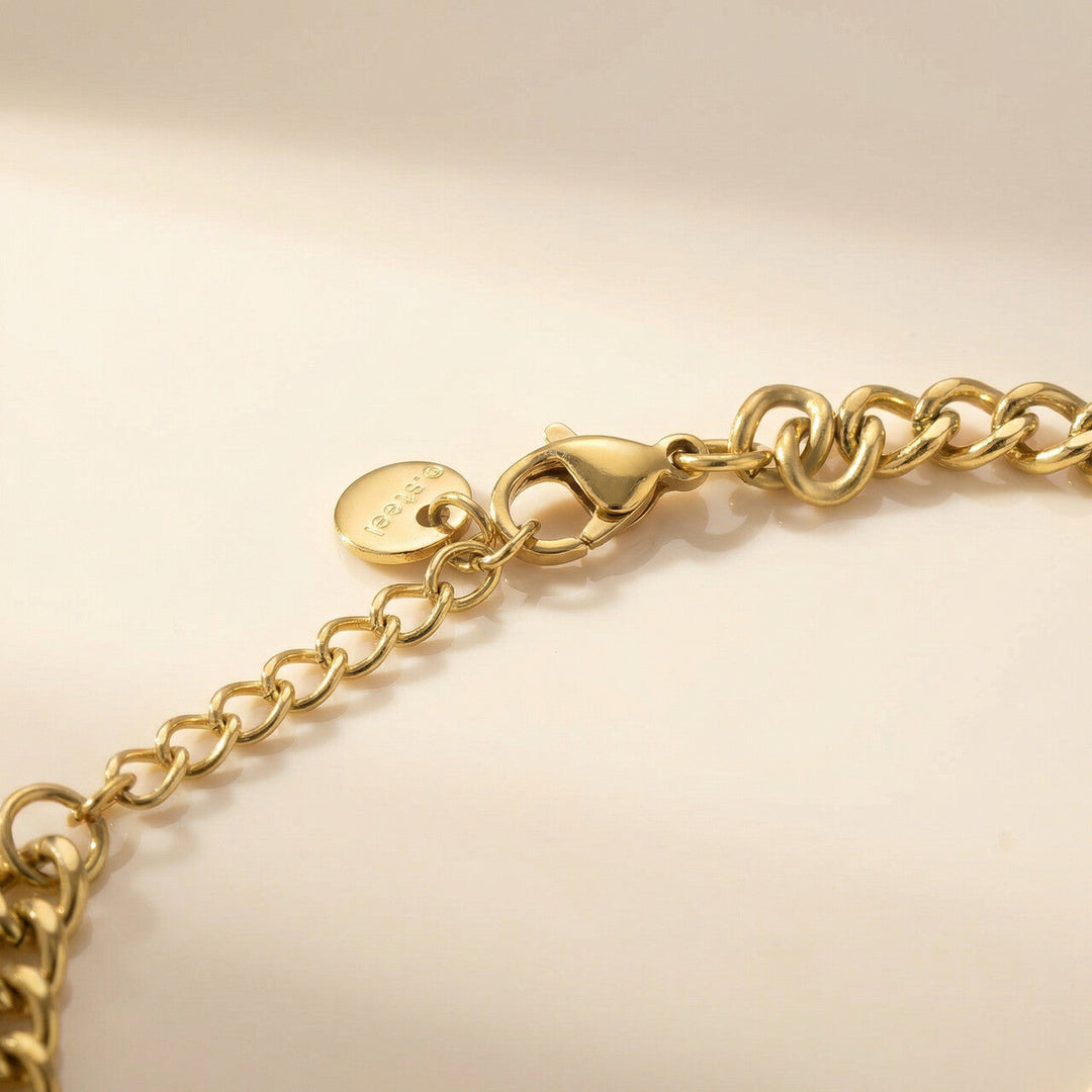 Crystal Bar Cuban Chain Bracelet