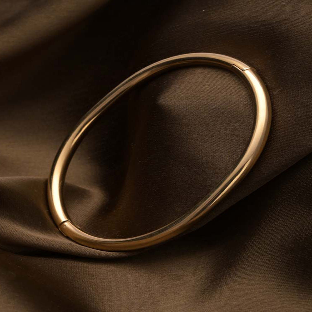 Gilded Oval Bangle Bracelet
