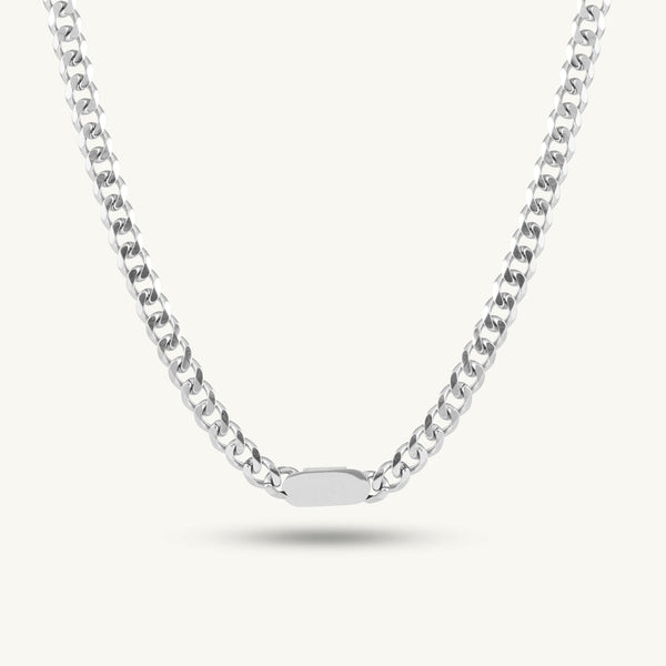 Bolt Signature Silver Cuban Chain