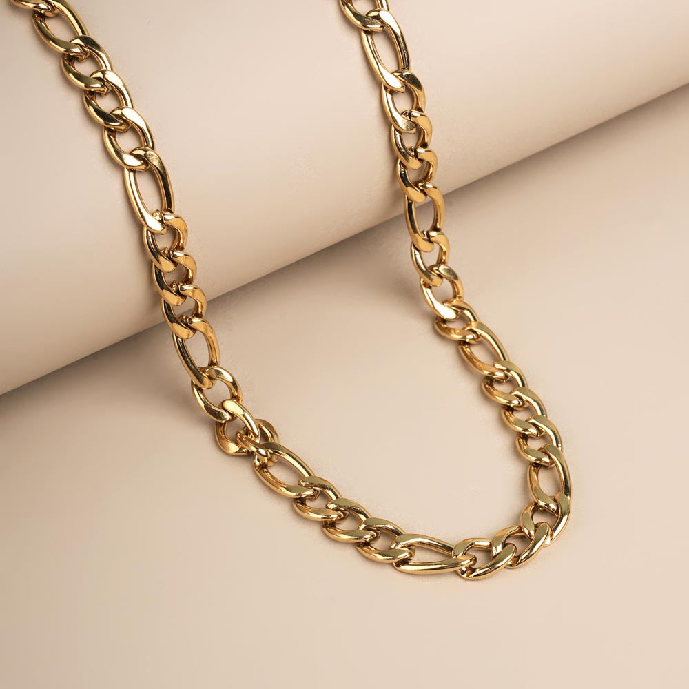 Gold figaro chain for men