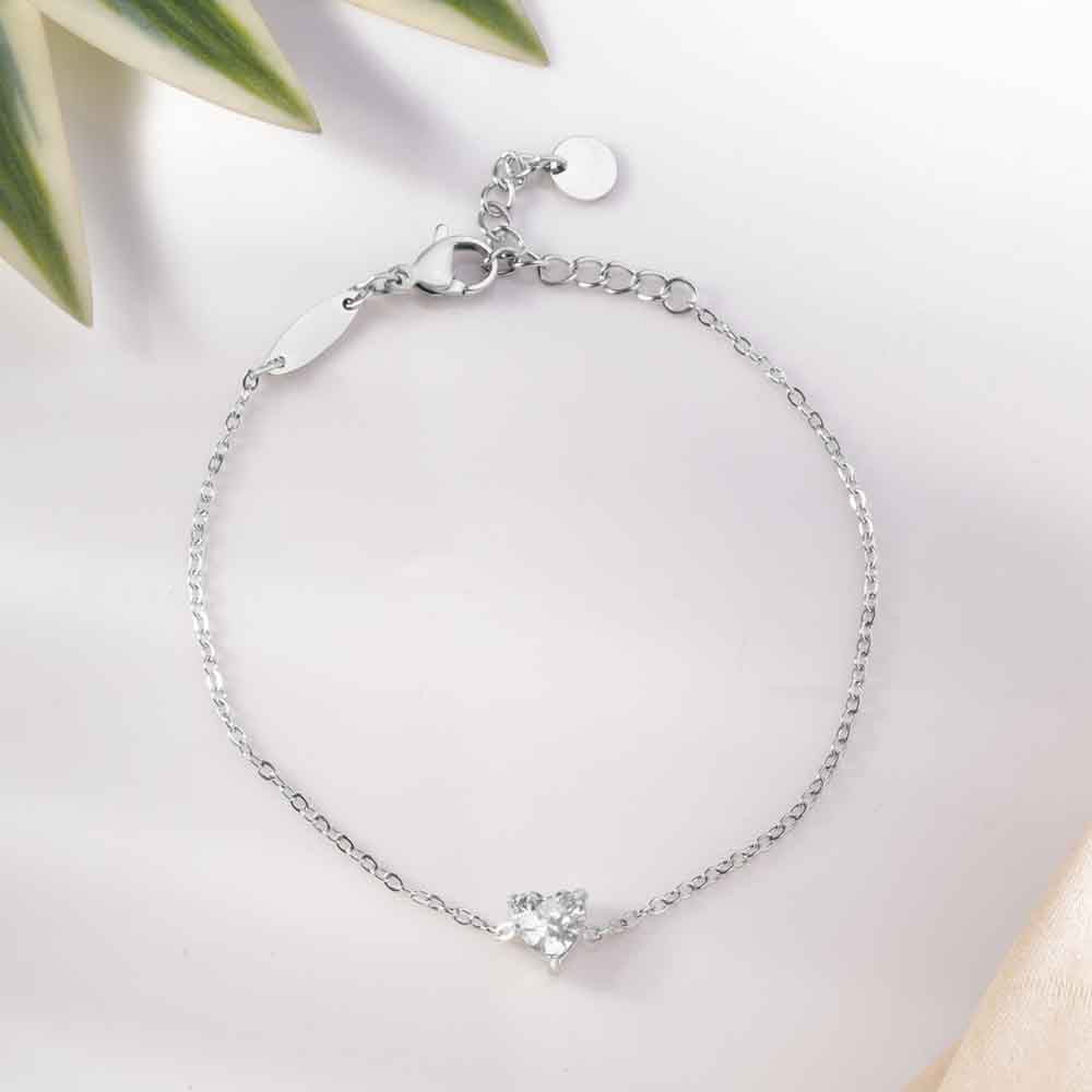 Delicate Crystal Accent Chain Bracelet