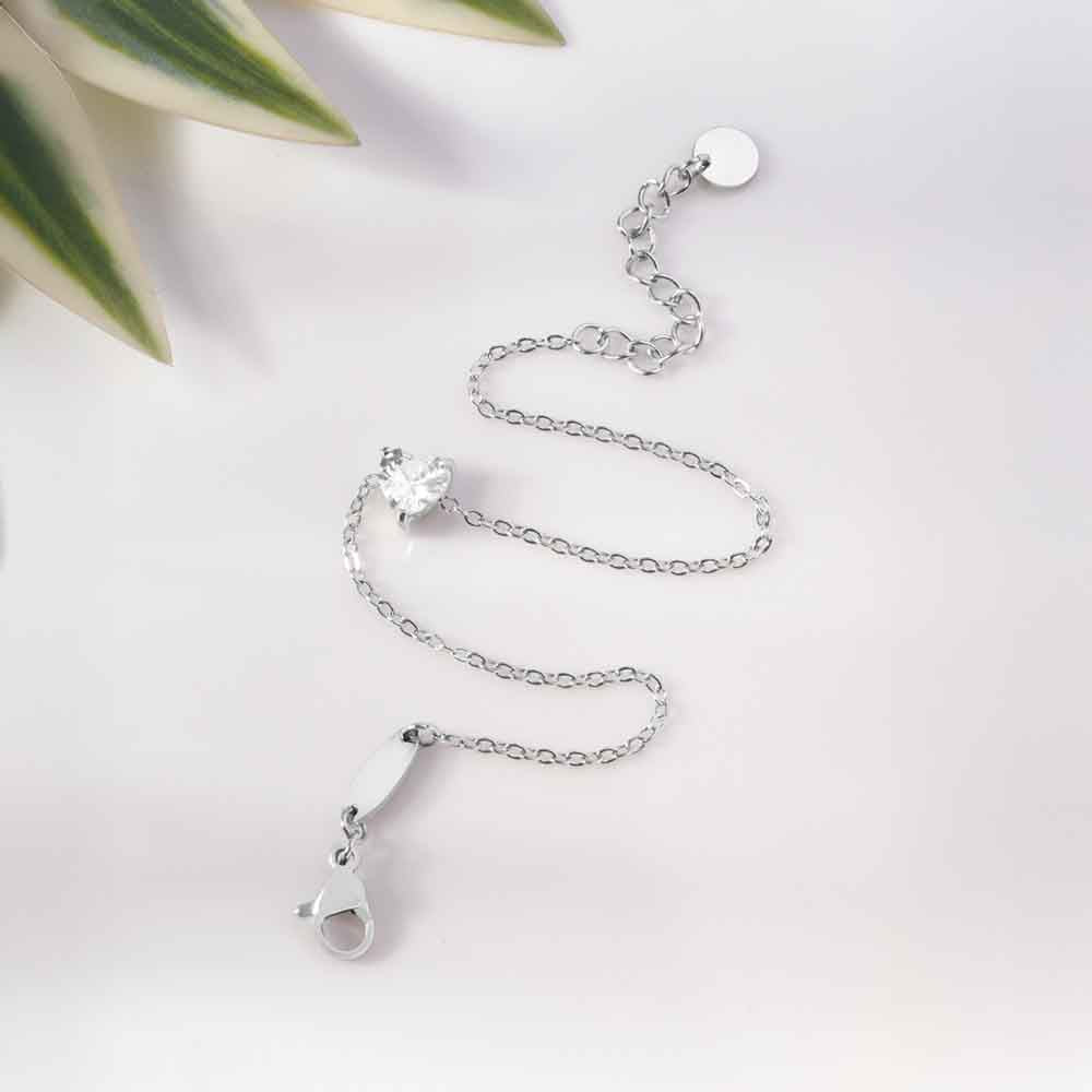 Delicate Crystal Accent Chain Bracelet
