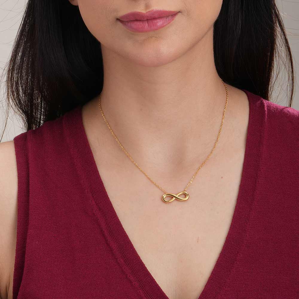 Golden infinity necklace