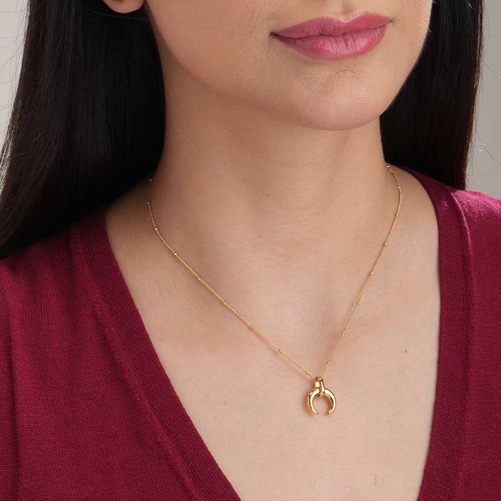 Tiny horn necklace