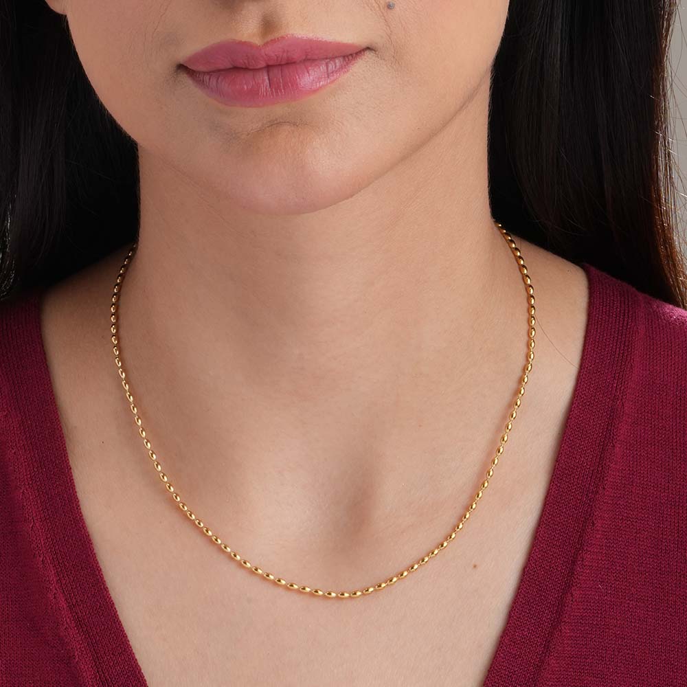 Gold beaded necklace