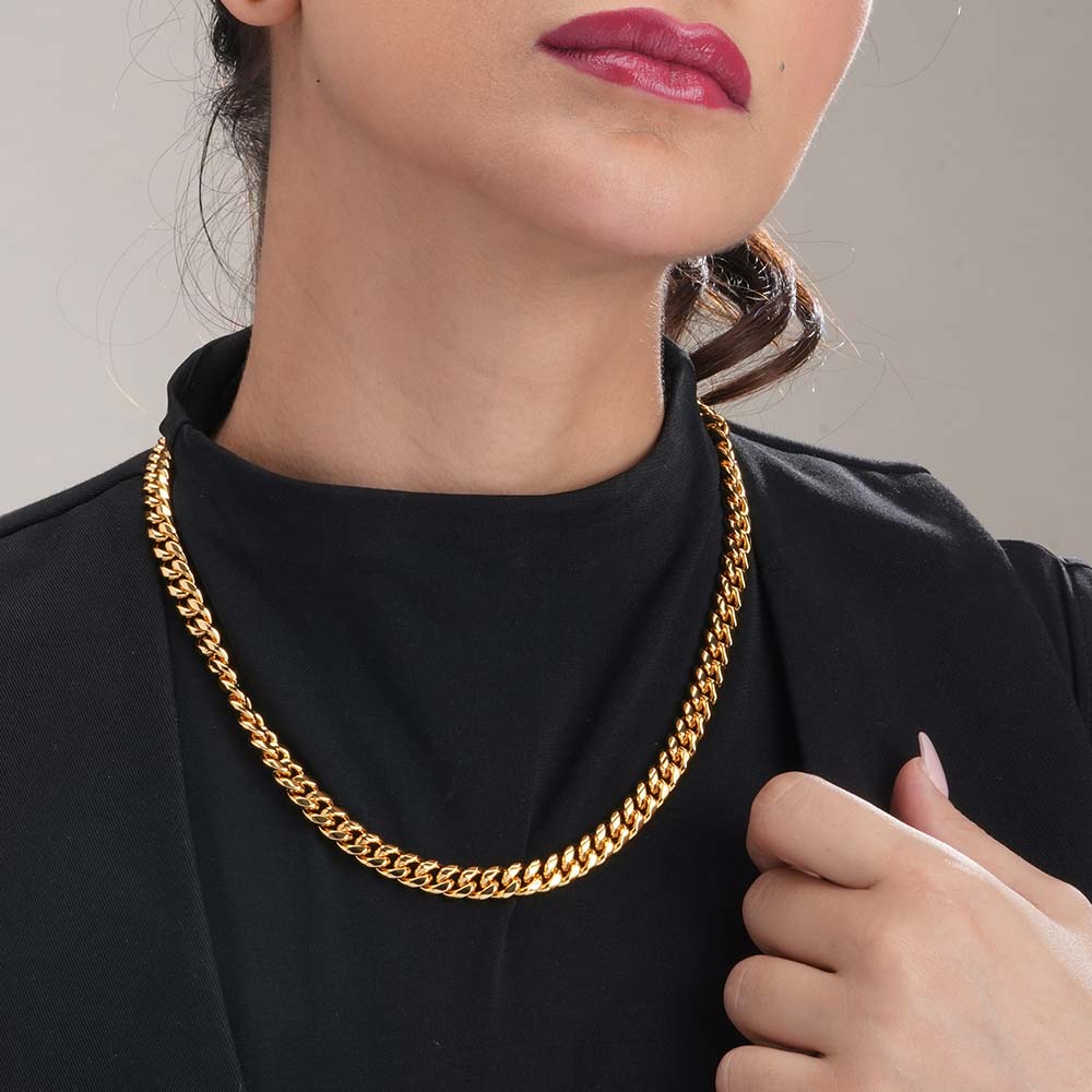 Chunky cuban chain necklace