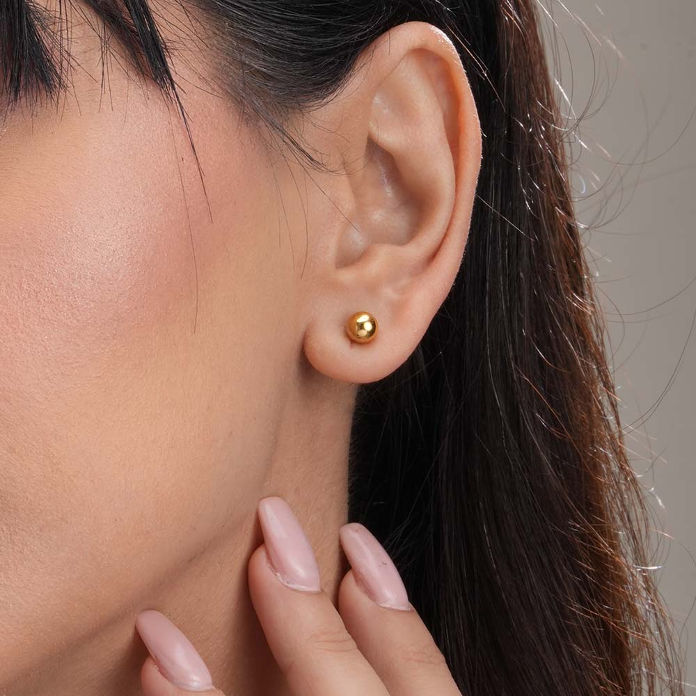 Plain Ball Stud Earrings