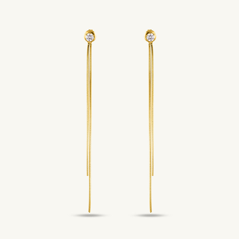 Dainty threader dangle earrings