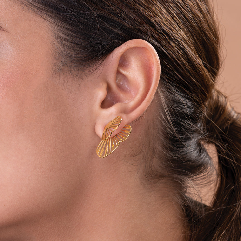 Butterfly wing stud earrings