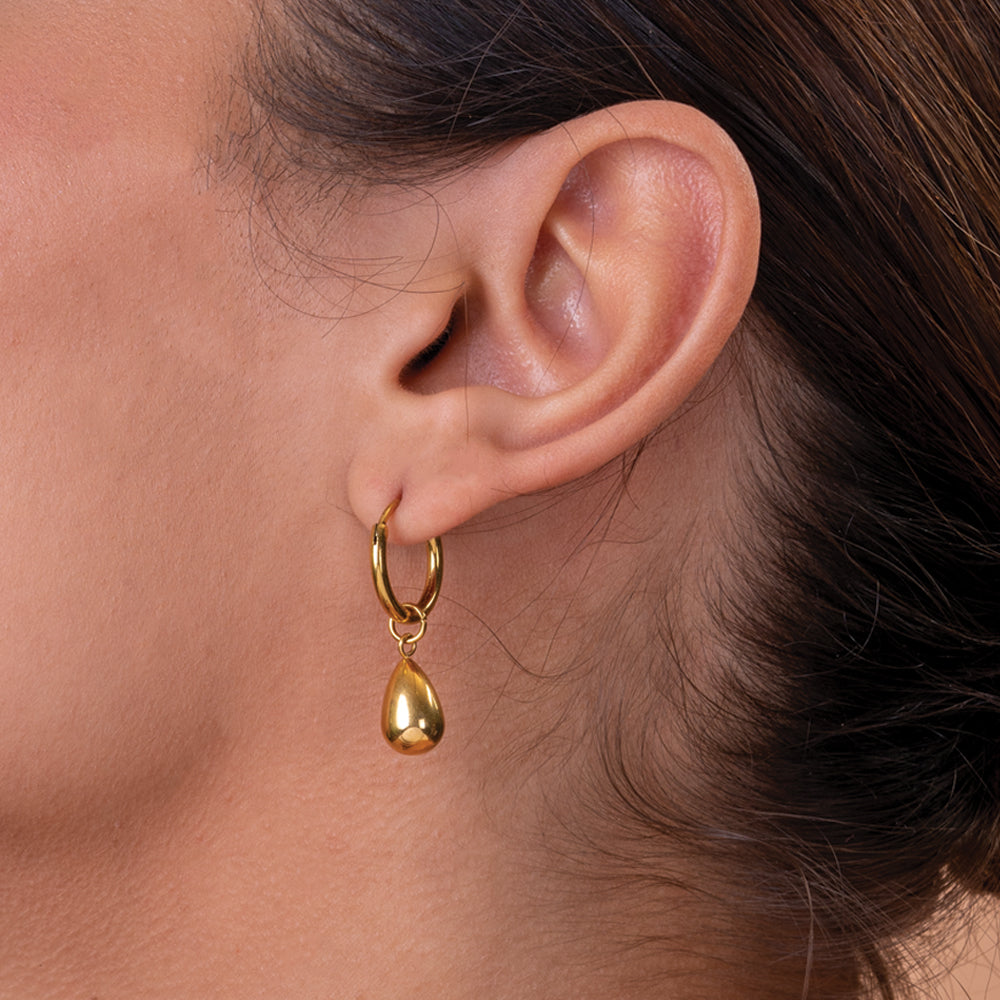 Waterdrop hoop earrings