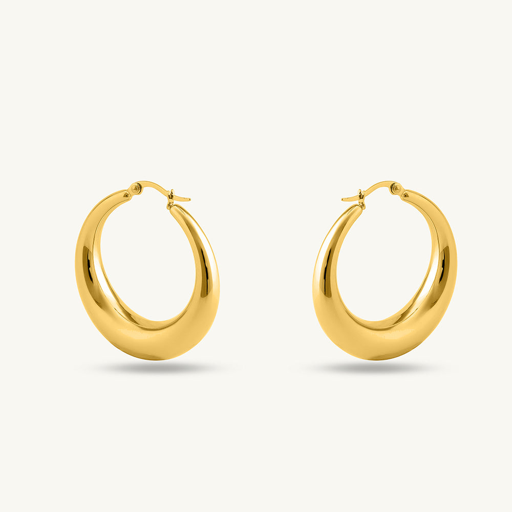 Chic chunky hoop earrings