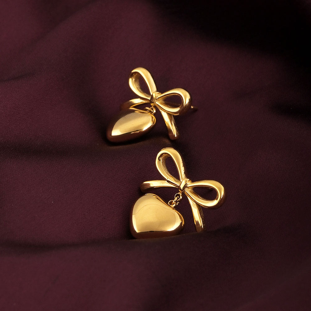 Wrapped with love heart earrings