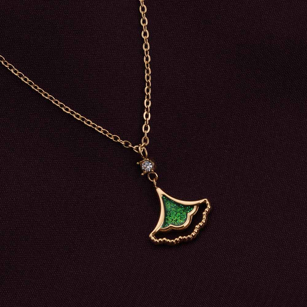 Ginkgo leaf pendant