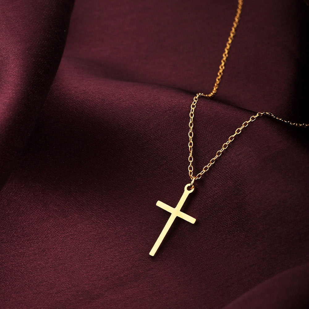 Golden cross necklace