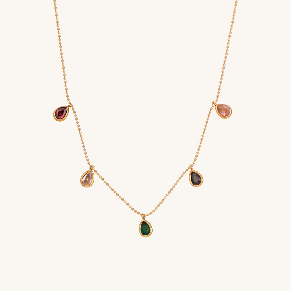 Colourful stones necklace