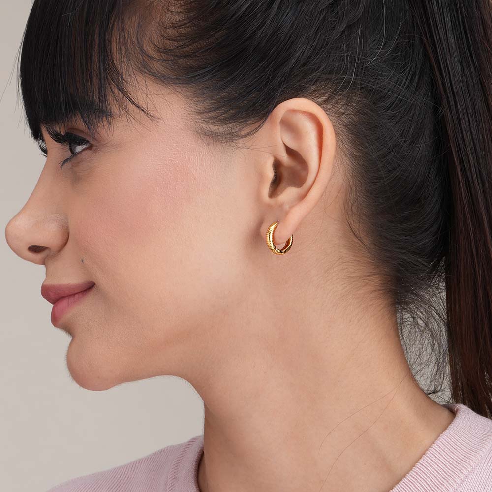 Classic textured hoops