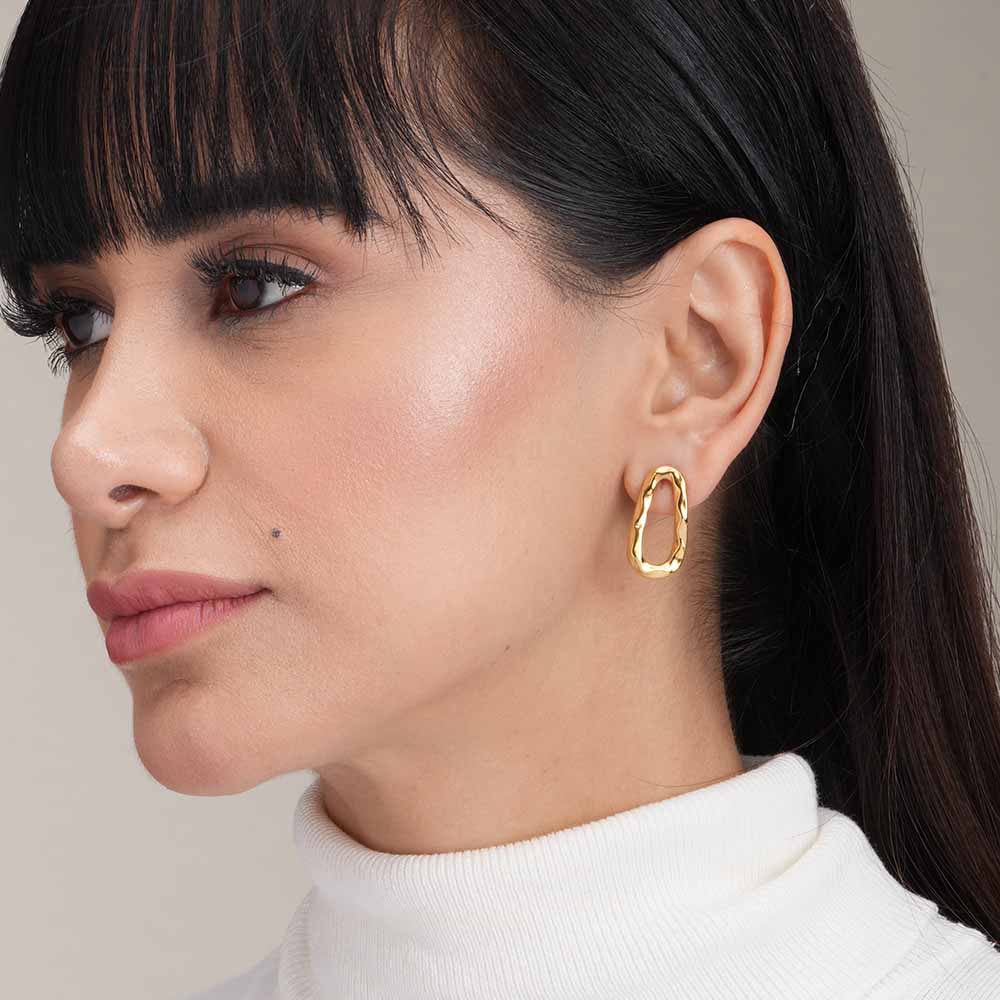 Abstract oval earrings