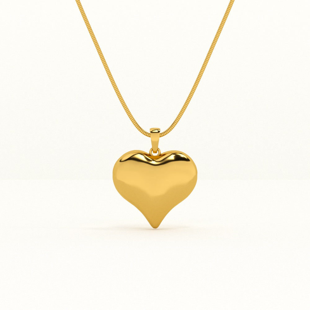 Heart Pendant Gold Chain Necklace