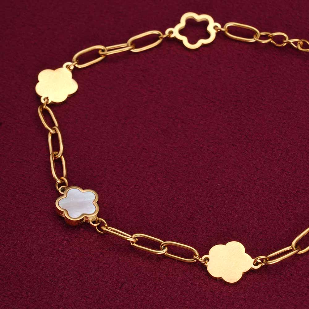 Lucky Four-Leaf Clover Bracelet