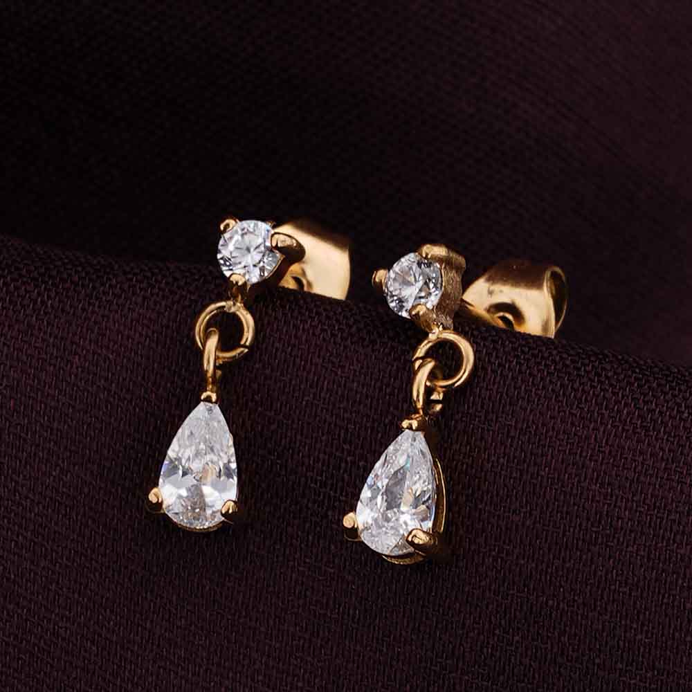 Golden Dewdrops Drop Earrings