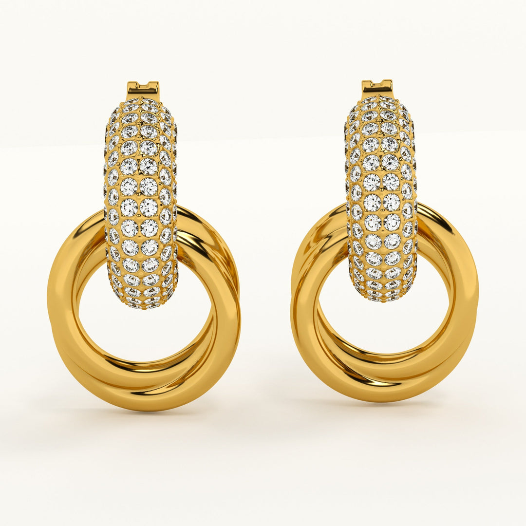 Urban Edge Gold Drop Earrings