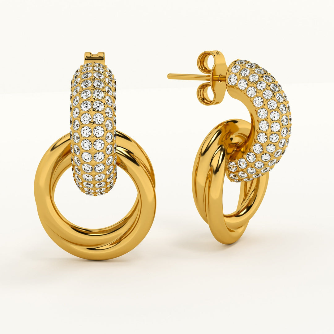 Urban Edge Gold Drop Earrings