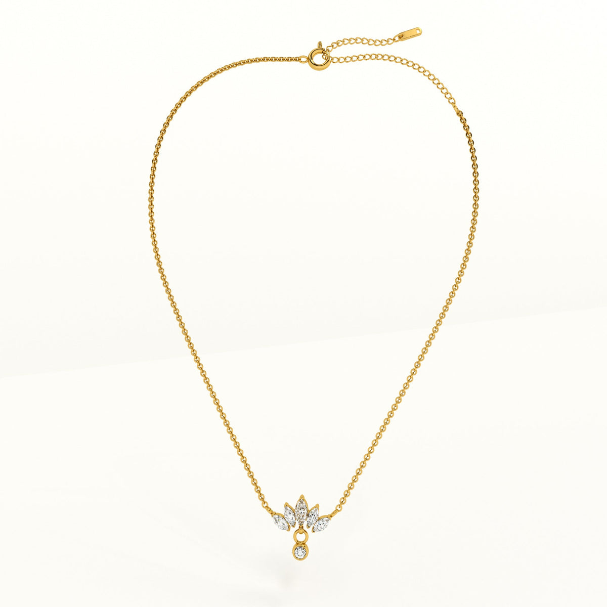 Floral fantasy gold necklace