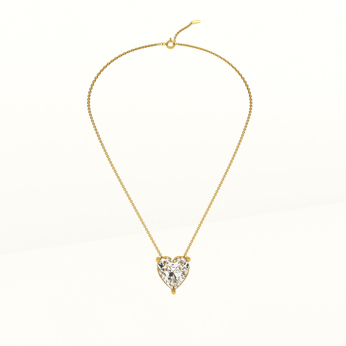 Sparkling hearts gold necklace