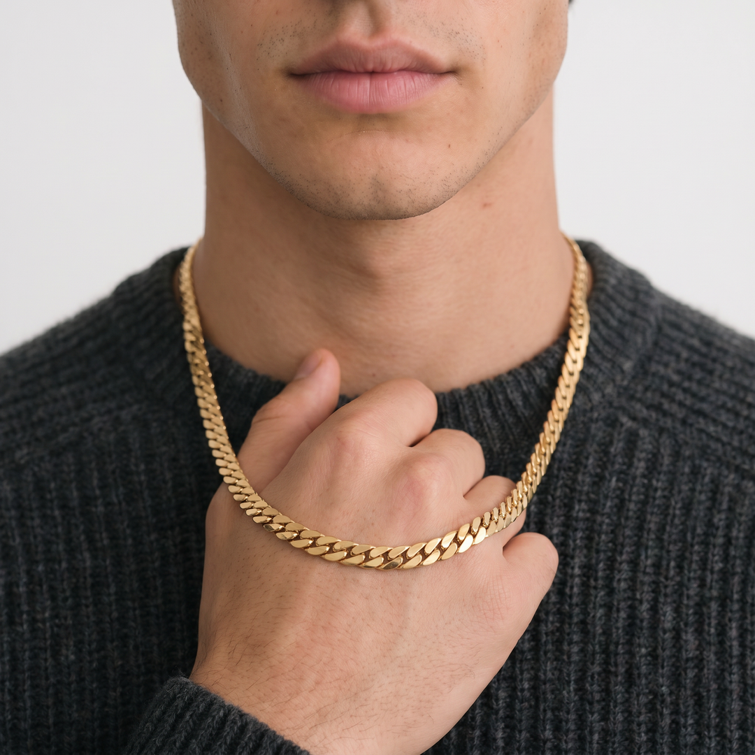Thick Spiral Gold Chain for Men