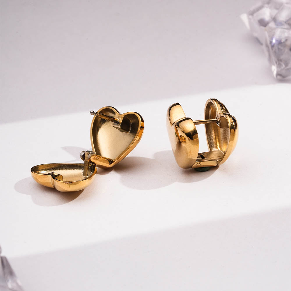 Honey Heart Studs - 1