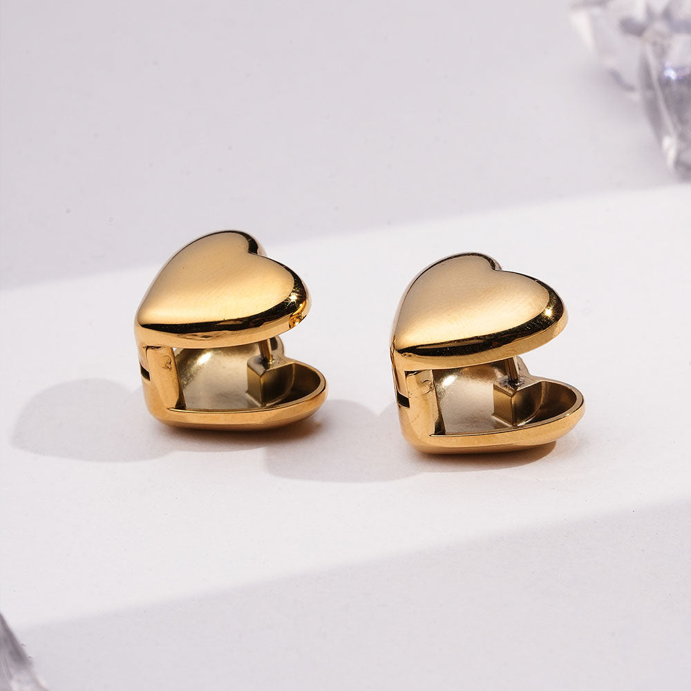 Honey Heart Studs - 2