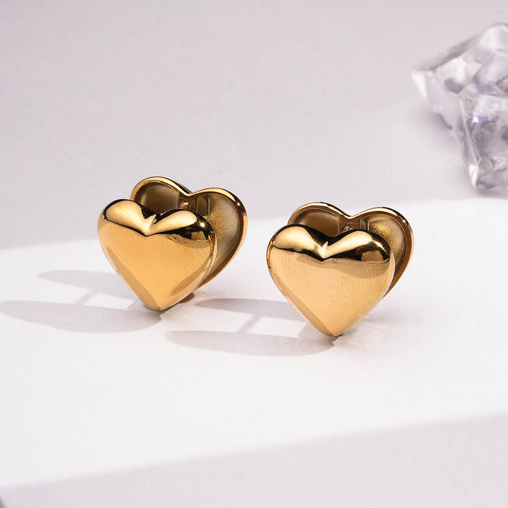 Honey Heart Studs - 3