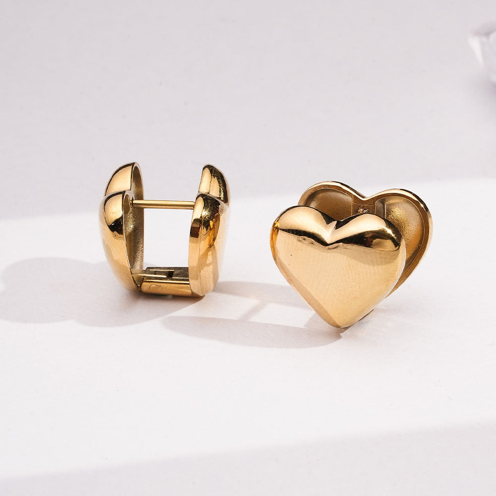 Honey Heart Studs - 4