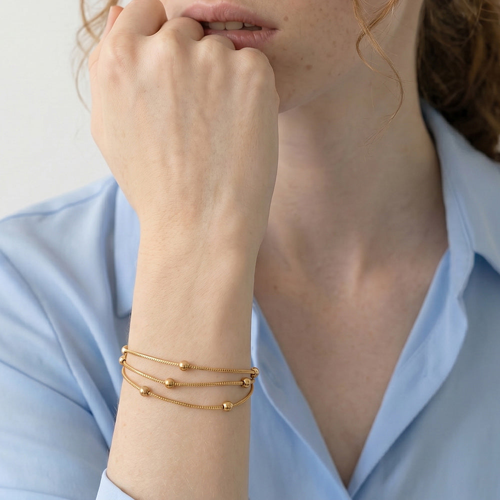 Elegant Layered Bead Bracelet