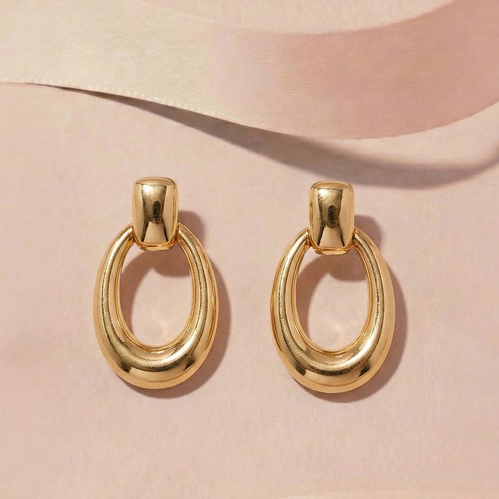Classic Oval Drop Earrings