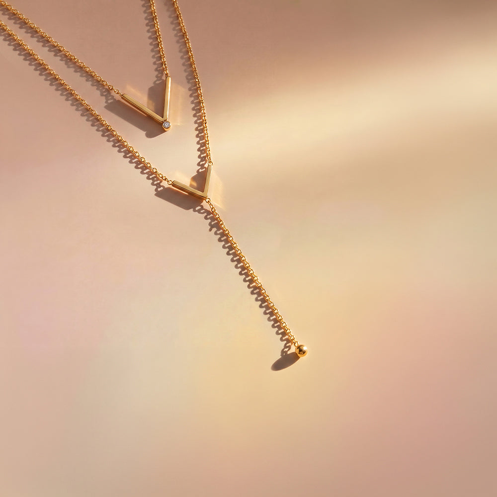Dual V Curve Layer Necklace