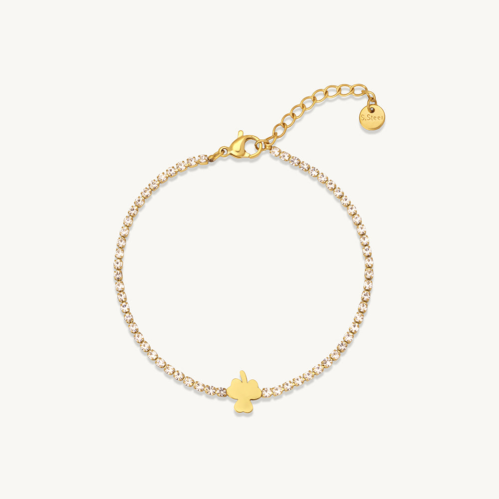 Lucky Clover Motif Chain Bracelet