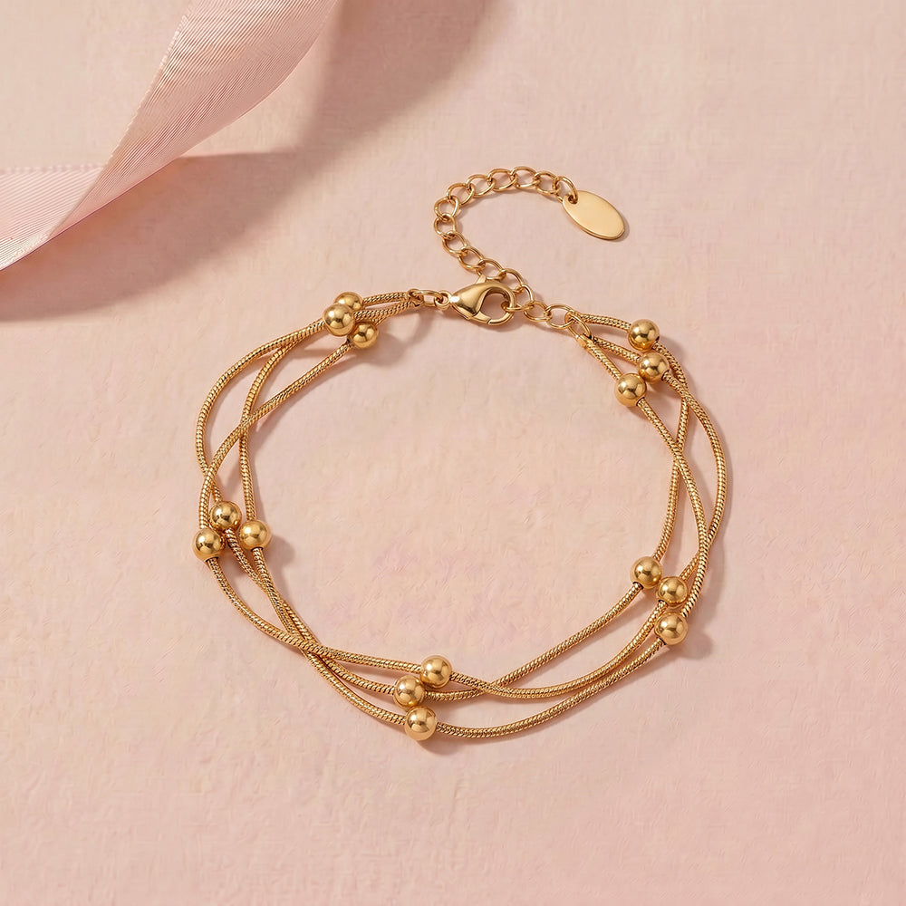 Elegant Layered Bead Bracelet
