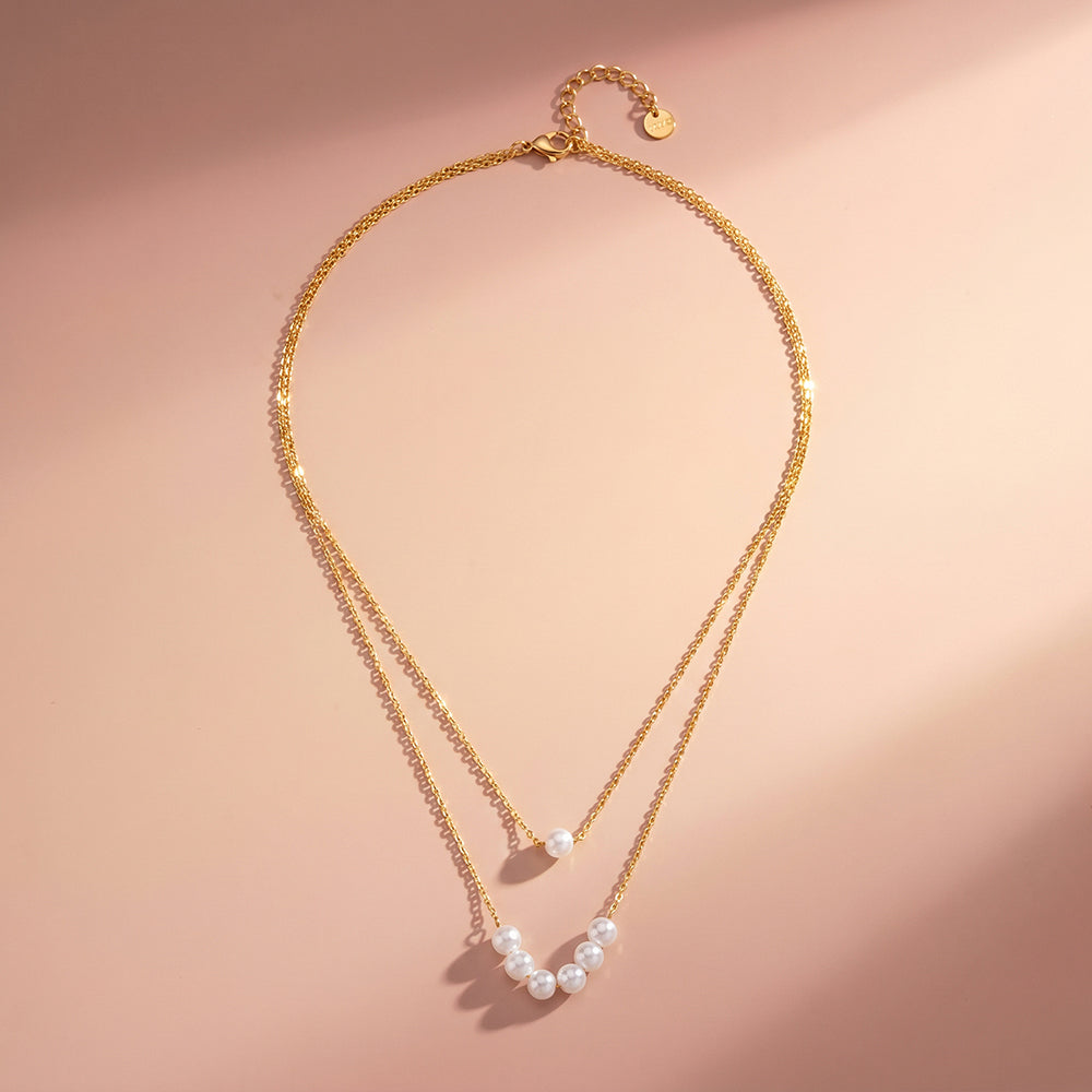 Ivory Pearl Layer Necklace