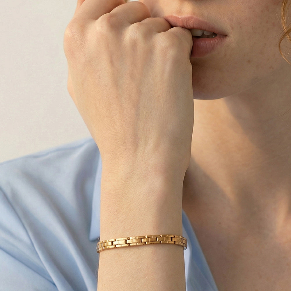 Gold Geometric Link Bracelet
