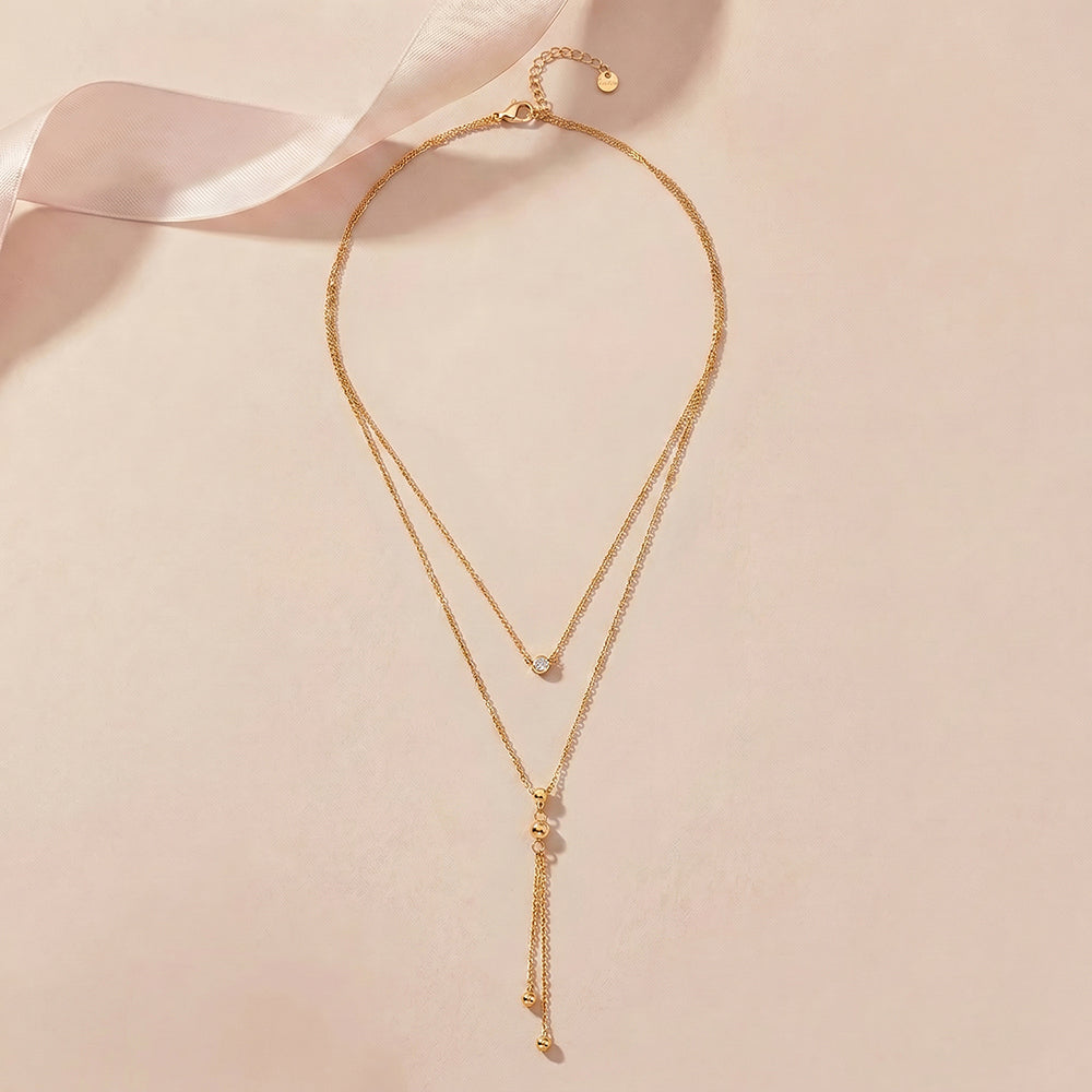 Layered Drift Lariat Necklace
