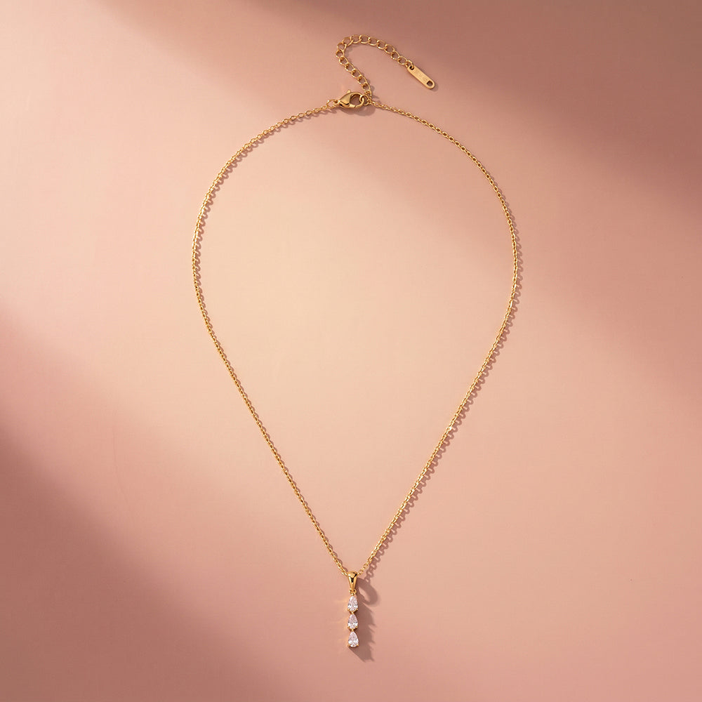 Trio Spark Accent Pendant Necklace