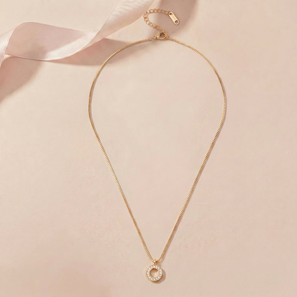 Modern Crystal Ring Necklace
