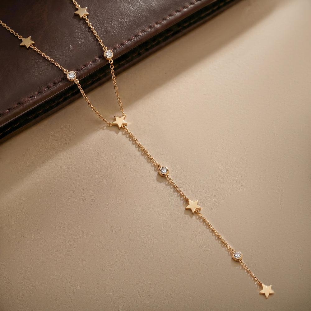 Celestial Star Lariat Necklace