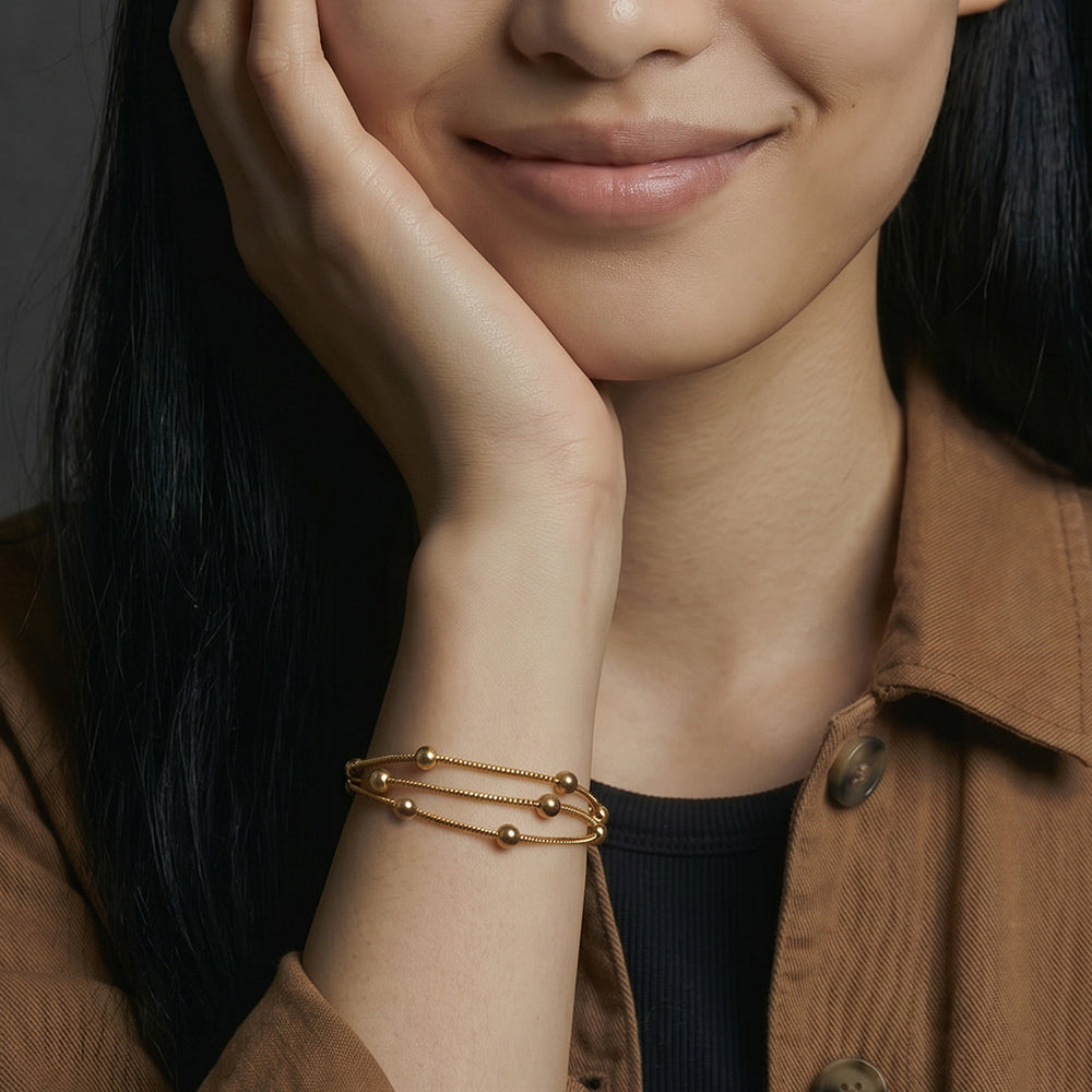 Elegant Layered Bead Bracelet