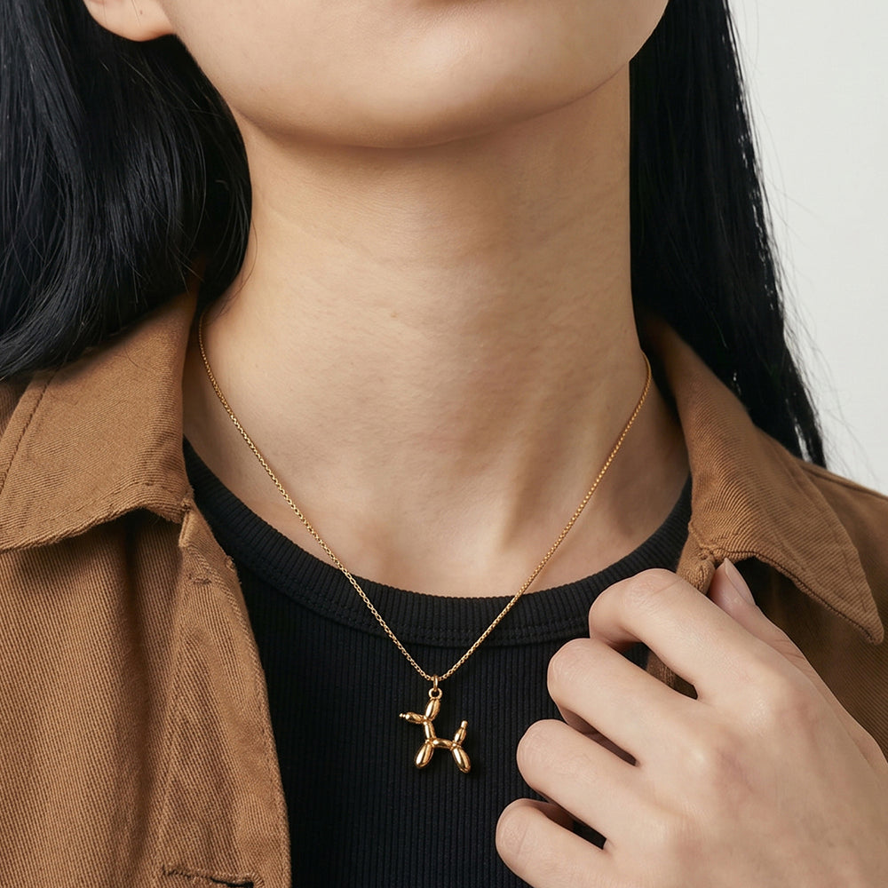 Petite Balloon Horse Pendant Necklace