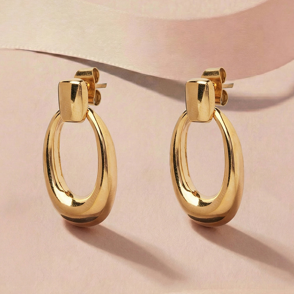 Classic Oval Drop Earrings