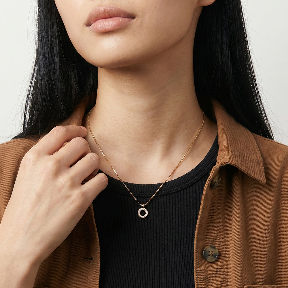 Modern Crystal Ring Necklace